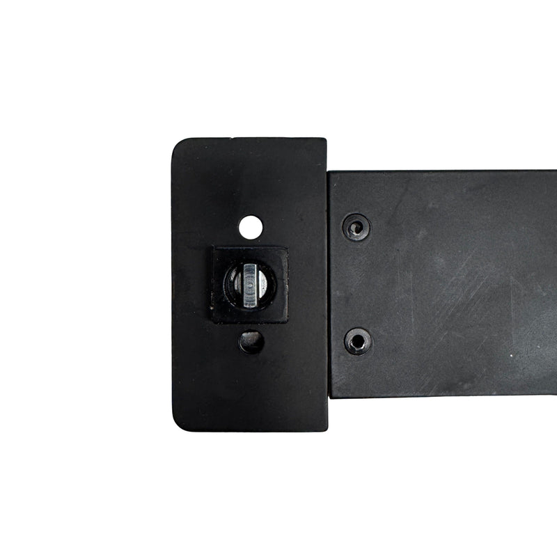 Close-up of the backside of the Command Access 8622 EL CVR bar, showing the attachment points for the concealed vertical rods.