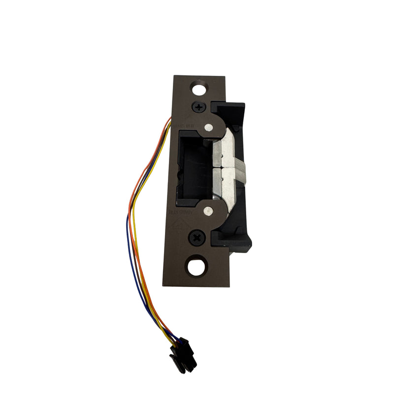 7400 Adams Rite Strike in 613 Dark Bronze Finish with square corner faceplate