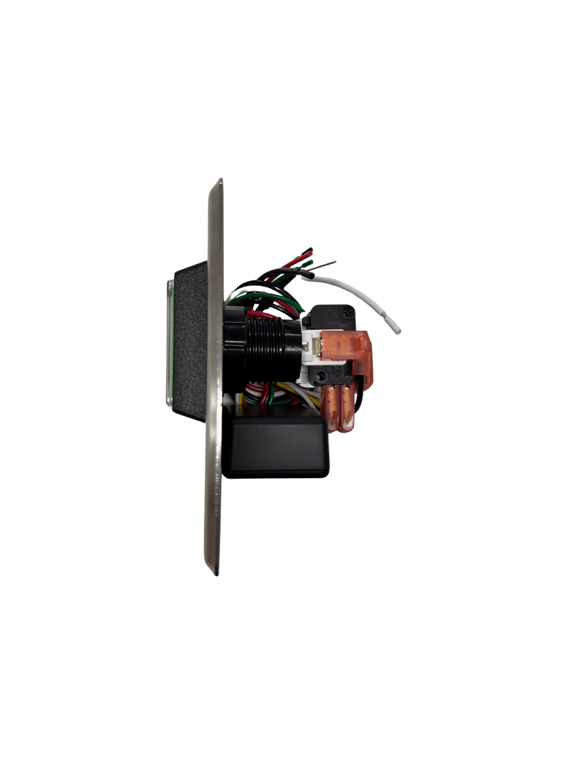 Side view of CM-30EE Camden exit switch showing wiring terminals and electrical connections