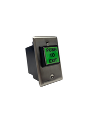 Camden CM-30EE request to exit LED switch with stainless steel plate and illuminated green button