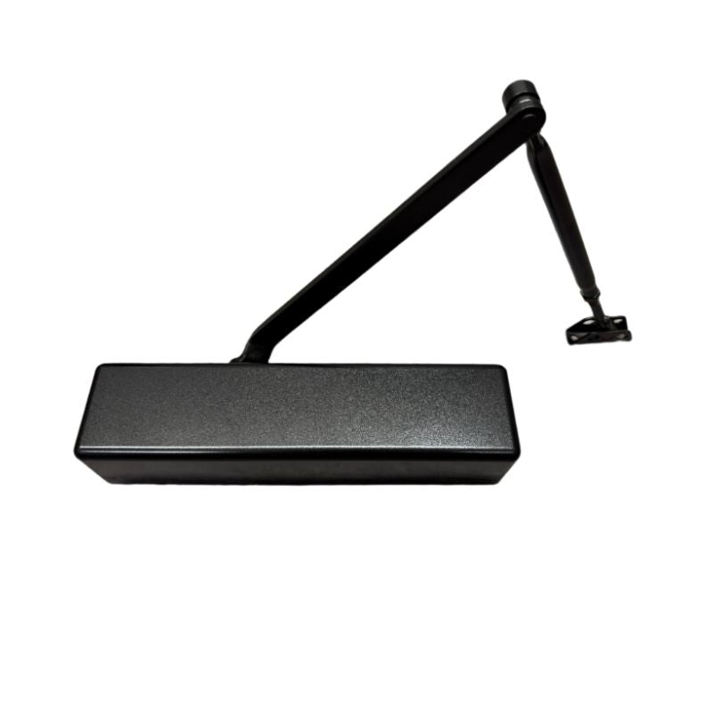 Commercial door closer by Calibre Door Closers. The heavy duty surface door closer part number 9901-DU.