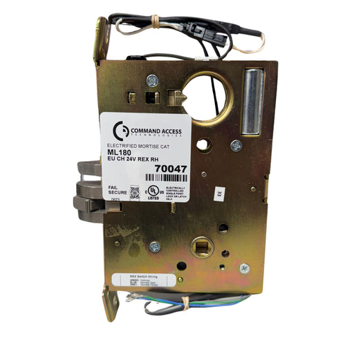 Command Access Electrified Storeroom Mortise Lock ML180EU 24v REX Fail Secure