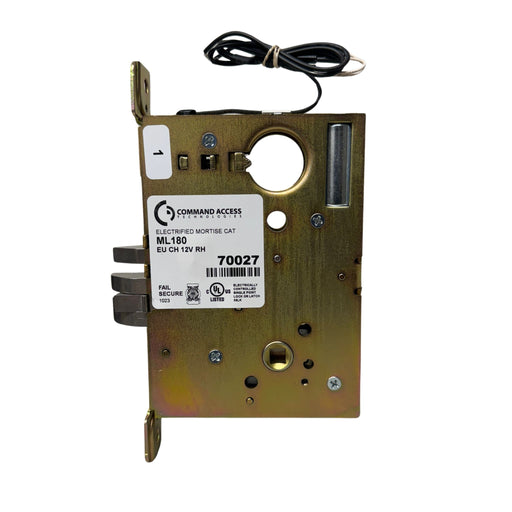 Command Access Electrified Storeroom Mortise Lock ML180EU 12v Fail Secure