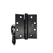 Straight-on view of the ETH4W5K4540 4-wire Energy Transfer Hinge, 4.5" x 4.0", Oil Rubbed Bronze (613), showing concealed wires.