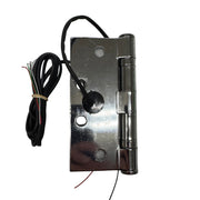 Closed side view of the Command Access ETH4W5K4540 hinge, 5-knuckle design, low-voltage power transfer, 625 finish.