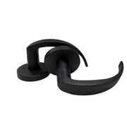 Command Access L17B 613 Mortise Trim set with two L17 curved levers, Oil Rubbed Bronze finish, compatible with Schlage L Series.