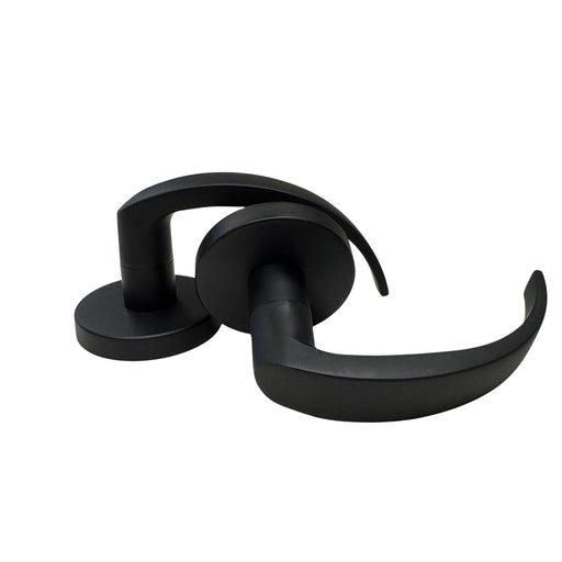 Command Access L17B 613 Mortise Trim set with two L17 curved levers, Oil Rubbed Bronze finish, compatible with Schlage L Series.