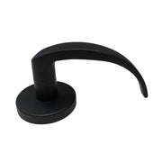 Close-up of the single L17 curved lever in 613 Oil Rubbed Bronze finish for Command Access mortise lock trim.
