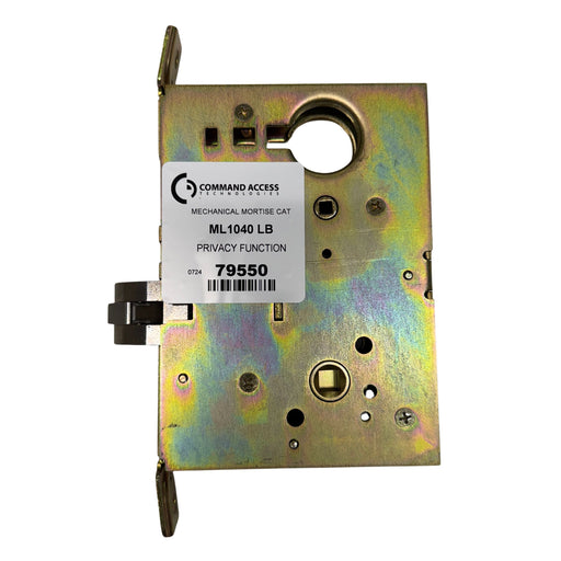 Command Access ML1040 privacy mortise lock outside view – Schlage L9000 compatible mechanical lock