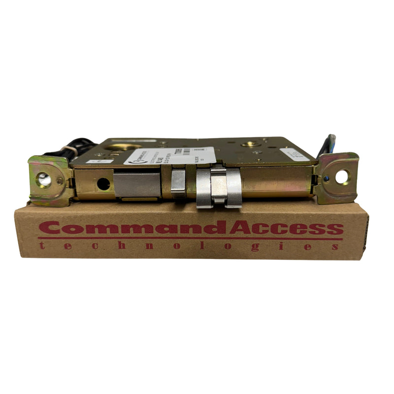 Command Access ML1480-EU-CH-12V-REX mortise lock displayed on Command Access Technologies packaging