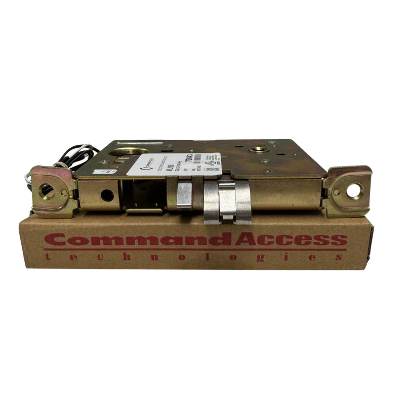 Command Access ML180-EU-CH-24V mortise lock displayed on Command Access Technologies packaging