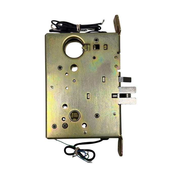 Command Access ML180-EU-24V-REX electrified mortise lock inside view – Schlage L-Series retrofit chassis with Request to Exit