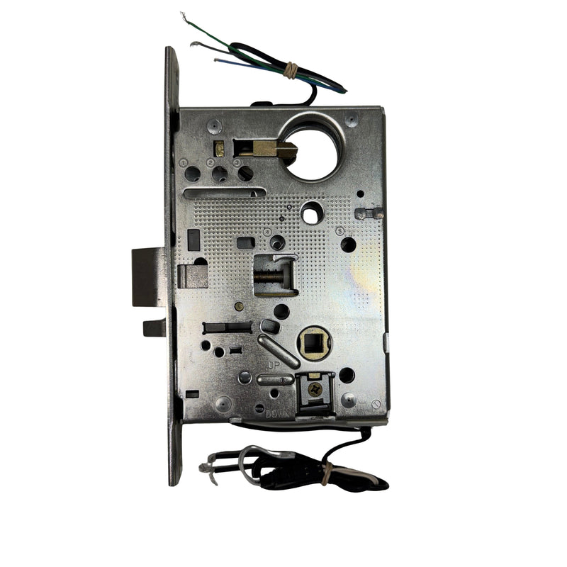 Command Access ML45D-24V-REX electrified mortise lock inside view – Best 45H retrofit chassis with Request to Exit