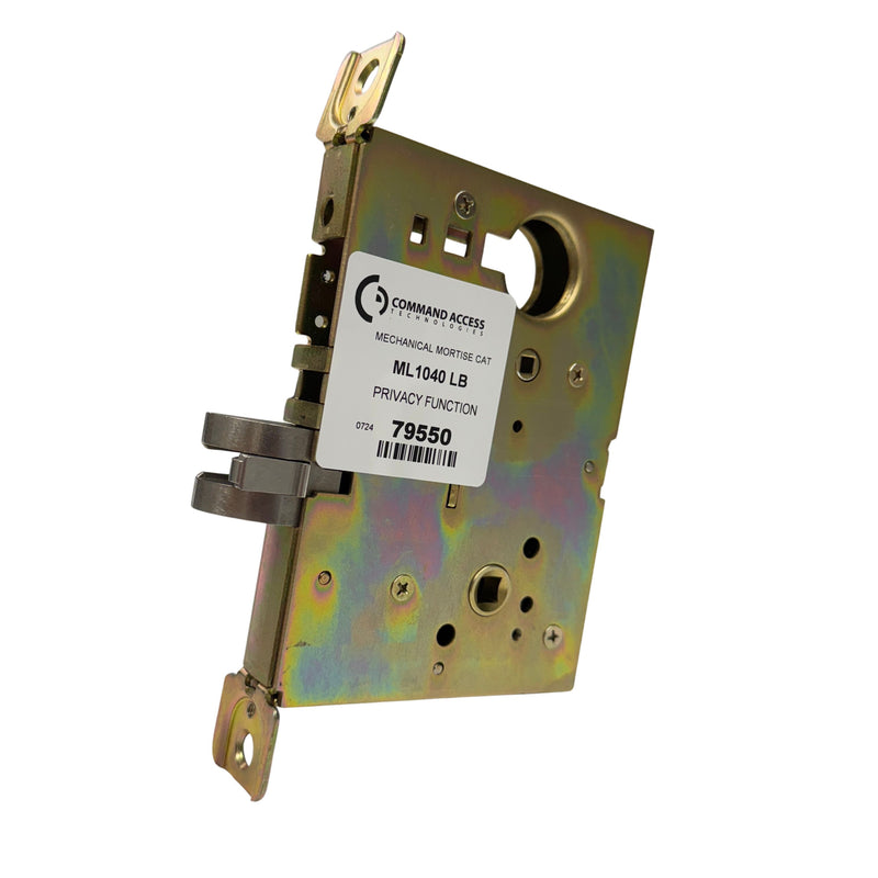 Command Access ML1040 mortise lock angled view showing privacy function and retrofit design