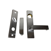 Schlage Mortise Trim. Narrow Escutcheon, Rhodes Handle, Satin Chrome Finish  