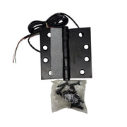 Command Access ETH4W5K4040 613 CH-BB79 4 x 4 oil rubbed bronze electric hinge displayed with included screw pack.