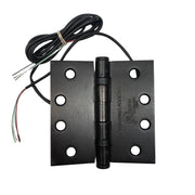 Front view of Command Access ETH4W5K4040 613 CH-BB79 4-wire electric hinge in oil rubbed bronze finish, 5-knuckle 4 x 4 design.