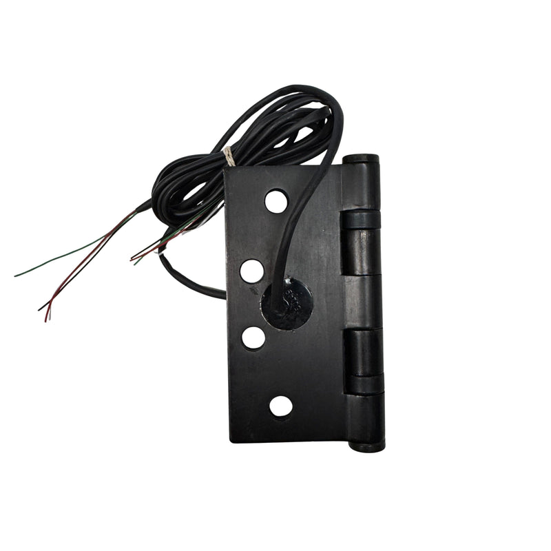 Opposite side view of Command Access ETH4W5K4040 613 CH-BB79 4-wire hinge showing concealed wire channel and oil rubbed bronze finish.